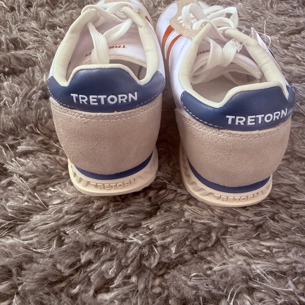 NWT Tretorn Rawlins 3 Retro Tennis Sneakers Women Sz 8.5 Red White Blue USA 250 - Picture 4 of 11